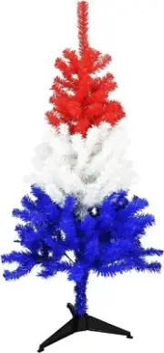 Tree Buddees Red White and Blue Patriotic Colorful Christmas 4 Foot Tall Tree