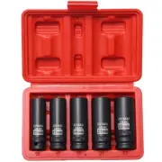 ZZOYAKKI 5 Pieces 1/2-Inch Drive Deep Impact Socket Set, (15-17-19-21-22mm), ...