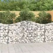 NNEVL Arched Gabion Baskets 2 pcs 200x30x100/120 cm Galvanised Iron