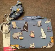 Vera Bradley Lanyard and Zip ID Cat’s Meow Design NWT