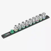 Wera 005480 SAE 1/2" Drive Zyklop Socket Set with Magnetic Holder, 9 Pieces