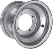 8 Wheel Rim, 18X9.50-8 Aluminum Alloy 8 Inch Wheel Rim Hub High Strength ATV Wheel Hub for Go Karts Carts Silver (Four Hole (Hole Spacing: 110mm / 4.33in)