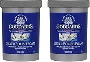 Goddard's Silver Polish, 18 oz - Tarnish Remover with Sponge Applicator (1, Тwo Рack)