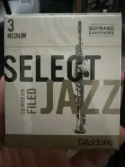 D'Addario Select Jazz Filed Soprano Sax Reeds, Box of 10 Medium / 3