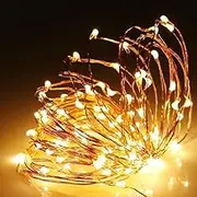 SHATCHI 40 LED/4m Fairy String Lights Copper Wire Battery Operated Warm White LEDs Twinkle Waterproof Lights for Bedroom, Christmas, Party, Wedding Outdoor Indoor Decoration