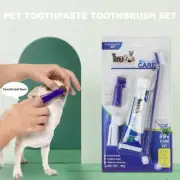 Pet Toothpaste Toothbrush Kit Dual-Headed Toothbrush Finger Toothpaste 2025 B6G8