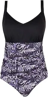 [JINXUEER] Women's Plus Size Swimsuit Ruched Tummy Control Bathing Suits One Piece Vintage Swimwear