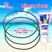 R0338900 Trap Lid O-Ring with Lube PTK-232 By Pooltek USA For Jandy 3-PACK+LUBE