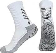 [CDM Plus] Anti Slip Sport Sock - Anti Slip Socks - Non Slip Grip Pads for Pilates, Yoga, Football, Basketball, Hockey, Soccer & Other Sports - Comfortable Fit - Secure Grip - Shock Absorbing Athletic Socks