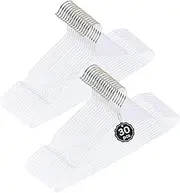 OKAM Metal Coat Hangers 30-Pack Rubber Coated White Non-Slip Strong Heavy Duty Clothes Hanger with Notched Design for Straps - Bulk Buy Coathangers