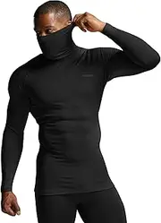 [TSLA] Men's Thermal Long Sleeve Compression Shirts, Mock/Turtleneck Winter Sports Running Base Layer Top
