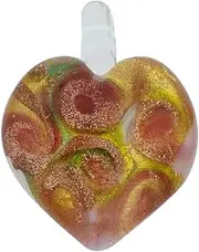 [Glass Of Venice] Murano Glass Tender Heart Pendant - Multicolor Swirl