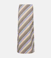 [Faithfull] Faithfull Elise cotton and linen maxi skirt AU 6 multicoloured