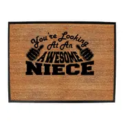 Youre Looking At An Awesome Niece - Funny Novelty Doormat Man Cave Floor mat