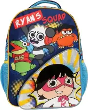 Ryan's World Red Titan Combo Panda Gus Moe School Backpack Bookbag 16" Kids Ryan