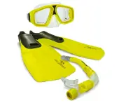 Adventurer Mask, Snorkel and Fin Set (Yellow) - Small