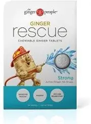 Ginger People Ginger Rescue - Strong - 24 Chewable Tablets - Case of 10