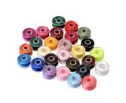 100X Multi Color Thread Spools Plastic Bobbins Sewing Machine Class 15 Janome Brother Elna Singer Spool Embroidery Rolls Line Clear Transparent Random