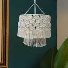 Boho Lamp Shade Hand Woven Bohemian Light Shade for Bathroom Restaurant Dorm