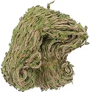 Gatuida Natural Jute Twine Braided Decoration Vine with Artificial Green Leaves for Jungle Themed Parties Weddings and Home Decor Durable and UV Resistant Foliage