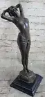Austrian Vienna Art Deco Bronze Figure A.Leonard Nude Dancer Sculpture figure