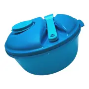Tupperware Salad On the Go Container with Dressing Cup Knife Fork 5 3/4 Cup Teal