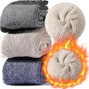 [fauson] Wool Socks - Socks for Women Men 3 Pairs Thick Warm Socks Hiking Calf Socks