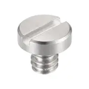 1/4" Stainless Steel Mounting Screw Adapter Slotted 0.3" Long for Camera Tripod