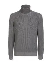 Lardini Turtleneck Long-Sleeved Knit Jumper XXL Gray