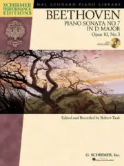 Beethoven: Sonata No. 7 in D Major, Opus 10, No. 3 Piano Book - CD Included