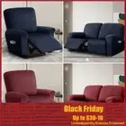 1 2 Seat Jacquard Recliner Sofa Cover Elastic Armchair Covers For Living Room