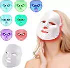 Led Face Mask Light 7 Led Light Therapy Facial Skin Care Mask - Blue & Red Light