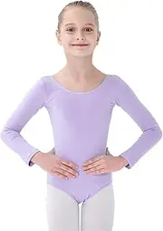 [danswan] Girls Long Sleeve Leotards for Dance Ballet Gymnastic Bodysuit Outfit Toddler Kids Leotard