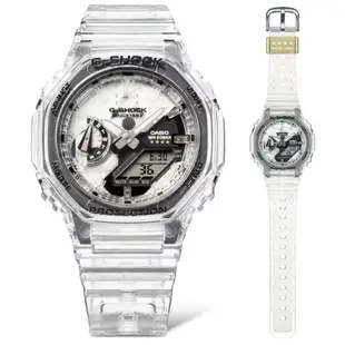 CASIO 卡西歐 G-SHOCK 40周年Clear Remix 透明錶盤小八角形雙顯錶(GMA-S2140RX-7)
