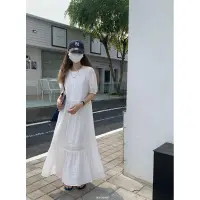 在飛比找蝦皮購物優惠-Mansa正韓 韓國雪紡洋裝 短袖洋裝 裙裝 連身洋裝