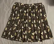 ModCloth More Than Charming Moon Gazer Owl Skirt size 1X