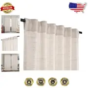 Natural Textured Curtains - 2 Panel Room Darkening Drapes for Home Decor