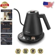 Elegant 1L Digital Gooseneck Kettle - Cordless & Pre-Programmed Temperatures