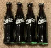 Lot of 4 Vintage Coca-Cola Coke 3" Glass Bottles - Full / Sealed