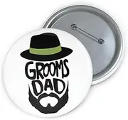 [Teegarb Letter Blanket] Funny Pinback Button Pin Badge Groom Father Wedding Bachelors Dad Wedding Dad Fun Grooms Bridal Engagement Fiances