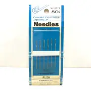 EZ International 6 pk Counted Cross Stitch Tapestry needles #24 Japan NOS