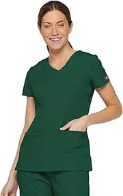 Dickies Women's EDS Signature V-Neck Top with Multiple Patch Pockets