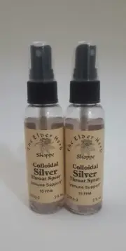 Colloidal Silver (Nano) Throat Spray 2 oz 10 ppm TWIN PACK The Elder Herb Shoppe