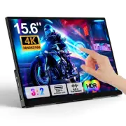 4K Portable Touch Monitor, 15.6" inch 3840 * 2160 UHD w/USB-C HDMI Laptop Mon...