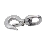 Stainless Steel T316 Drop Forged Swivel Hook Lifting Hook, 1000 Lbs WLL, 1/2"