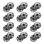 25 Sets Sewing Snap Buttons, Press Buttons Snap Fasteners 19mm, Metallic Black
