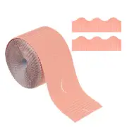 3.9inch x 49.2ft Bulletin Board Border Scalloped Trim for Classroom Decor Pink