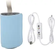 Portable Bottle Keep Warm, USB Travel Milk Heat Keeper, Storage Cover Insulation Thermostat, Bottle Warmer Portable Milk Travel Storage Insulation Thermostat (Blue)
