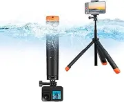 4 in 1 Floating Selfie Stick, Underwater Waterproof Pole Monopod Hand Grip Tripod Stand, Action Cameras Used As Floating Tripod, Hand Grip, Selfie Stick,Tripod Stand for Action 5