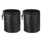 2 Packs Car Trash Can 0.9 Gallon Foldable Leak-Proof Garbage Organizer, Black